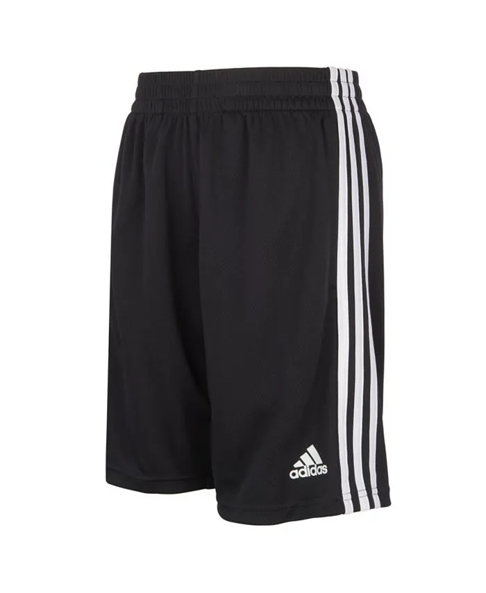 adidas Big Boys Classic Three Stripe Shorts Black