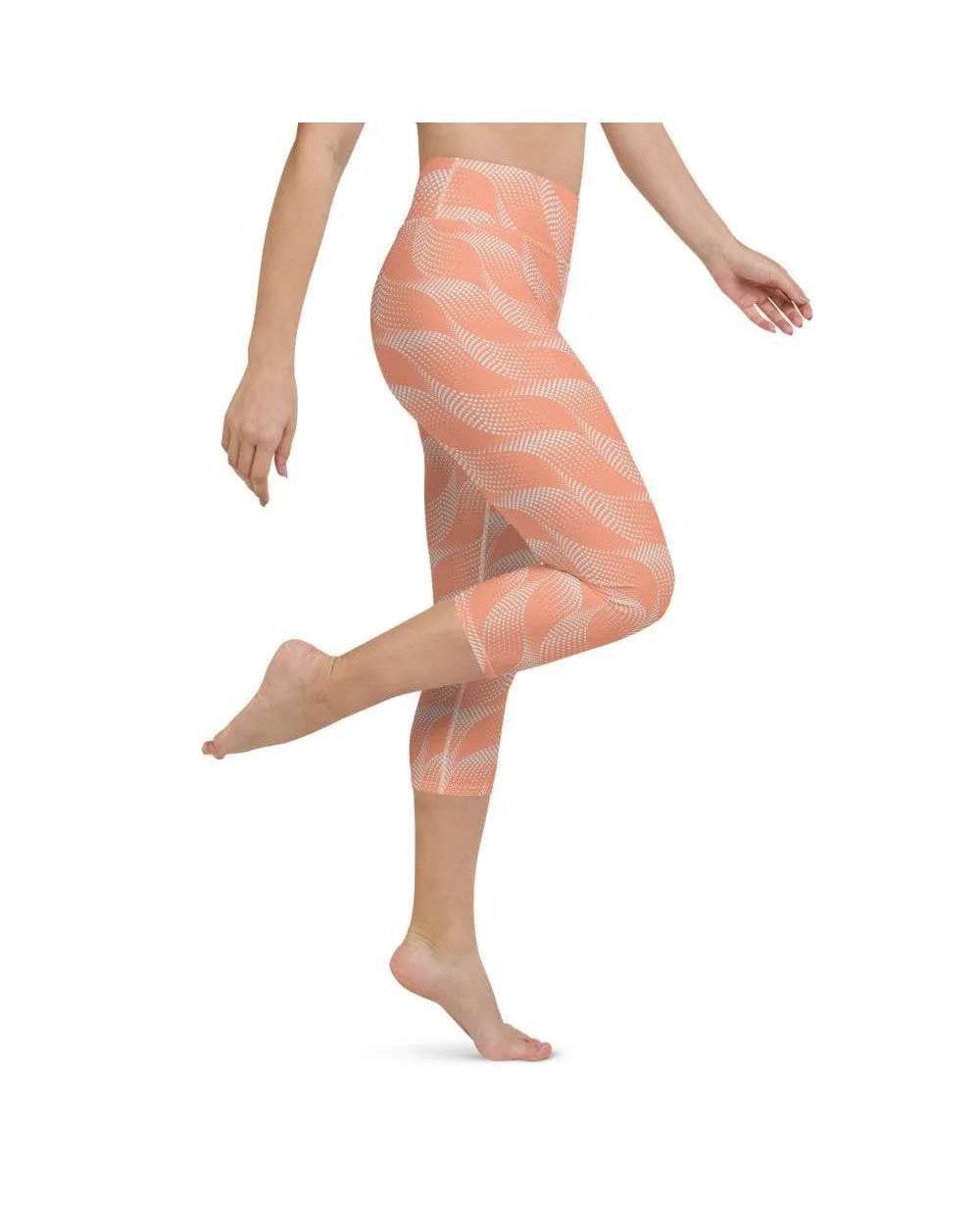 Apricot Wave Yoga Capris