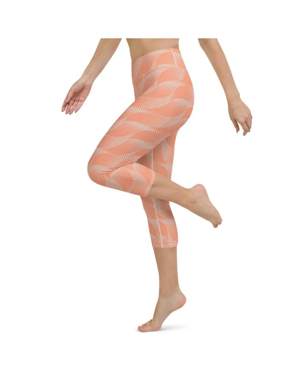 Apricot Wave Yoga Capris