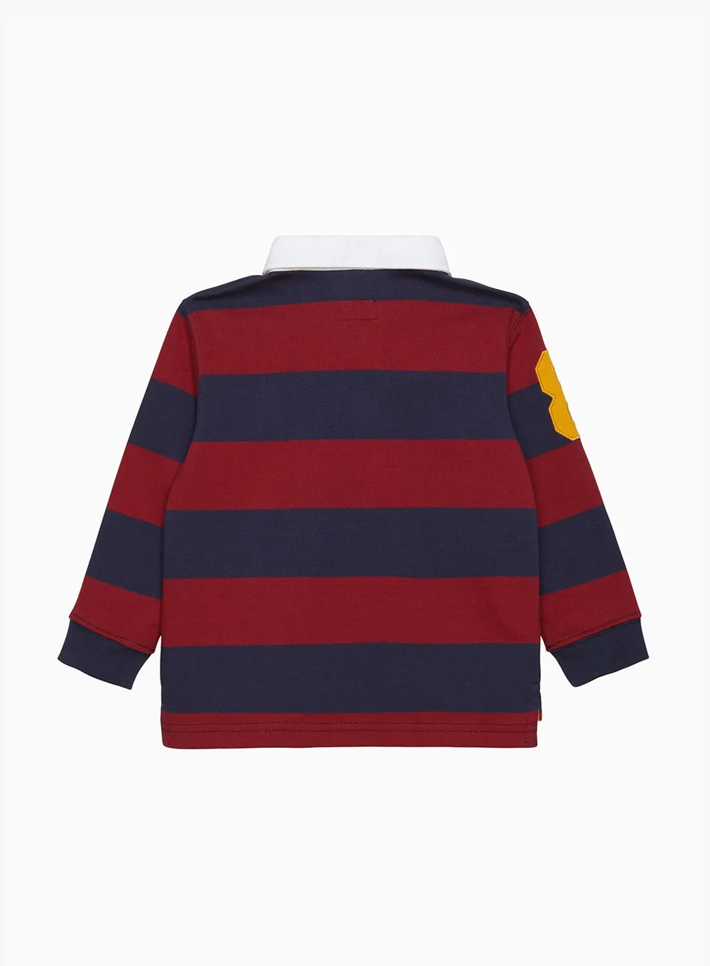 Baby Nicholas Rugby Shirt in Navy/Red Stripes