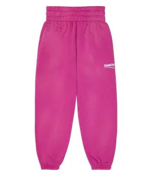 Balenciaga Kids Cotton Logo Sweatpants, Pink