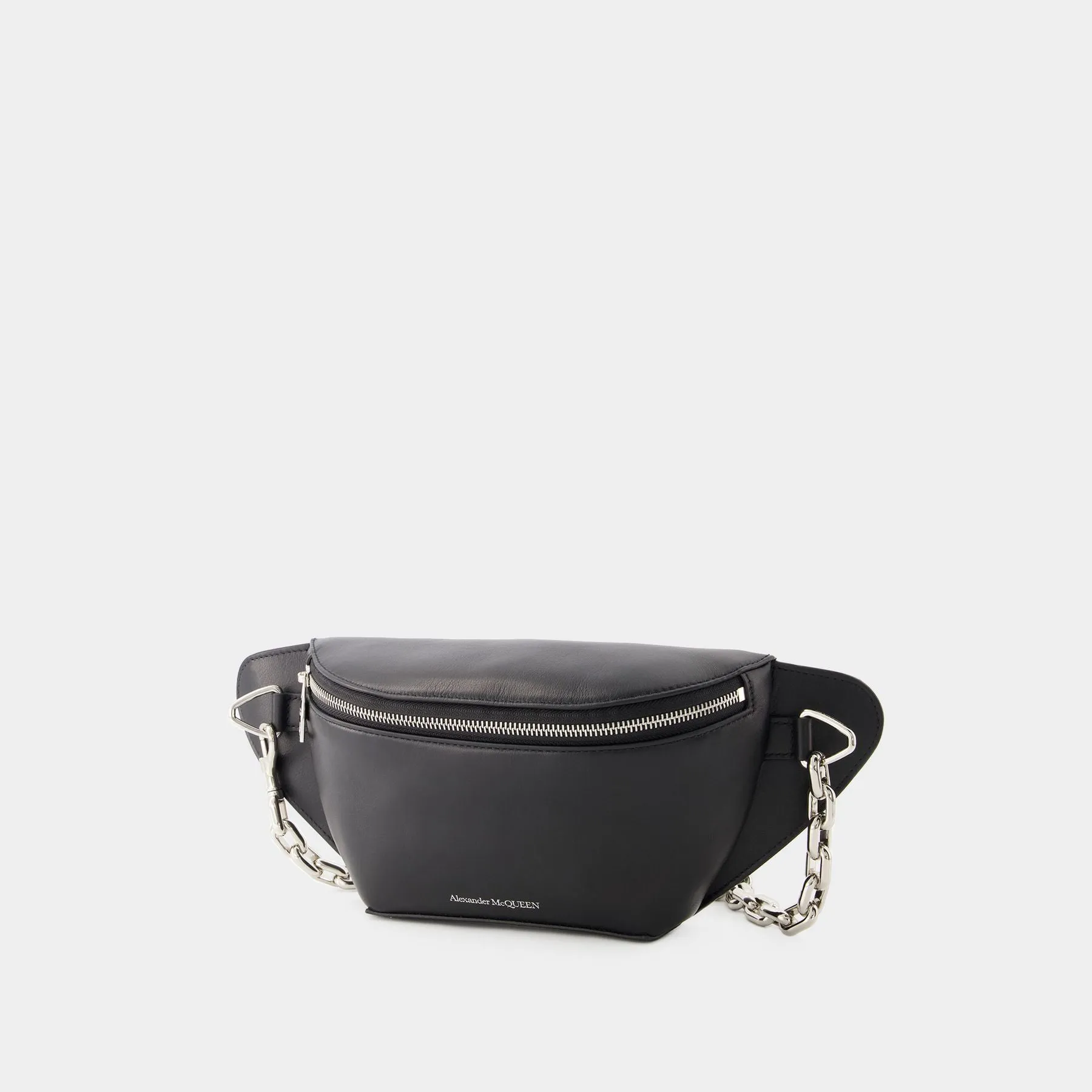 Biker Bumbag - Alexander McQueen - Leather - Black