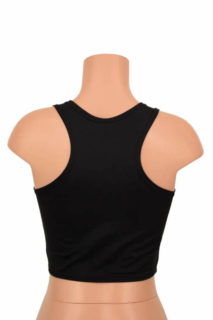 Black Racerback Crop Top