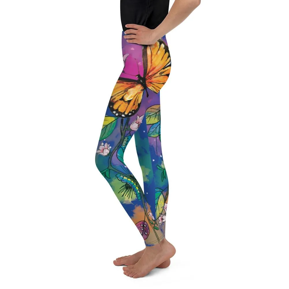 Blue Metamorphosis Youth Leggings