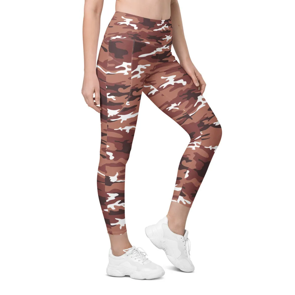 Brown Camo Leggings with Pockets