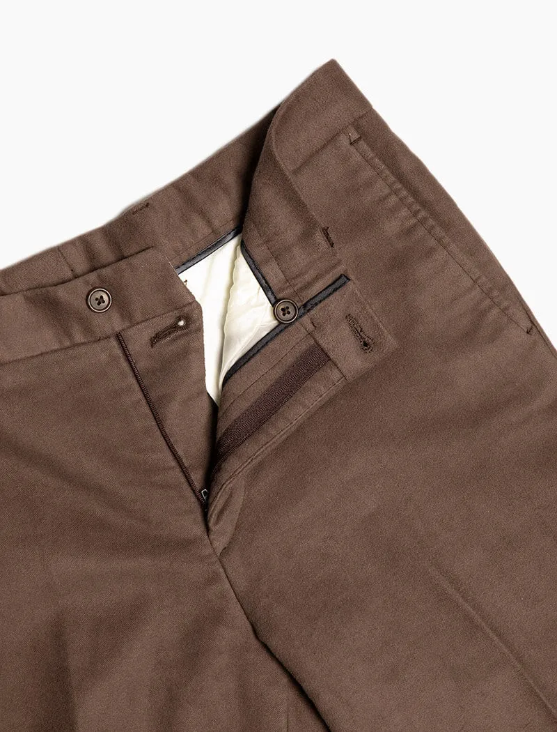 Brown Moleskin Comfort Trousers