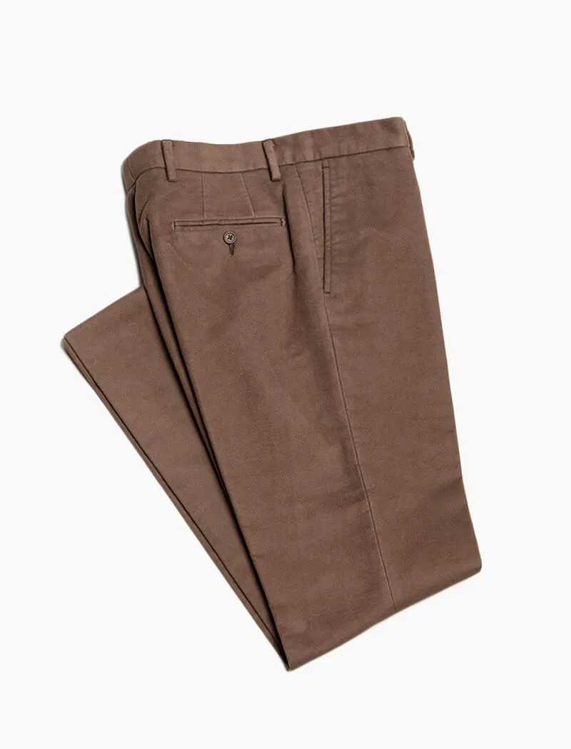 Brown Moleskin Comfort Trousers