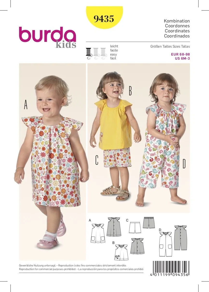 Burda Pattern 9435 (6M-3Yr)