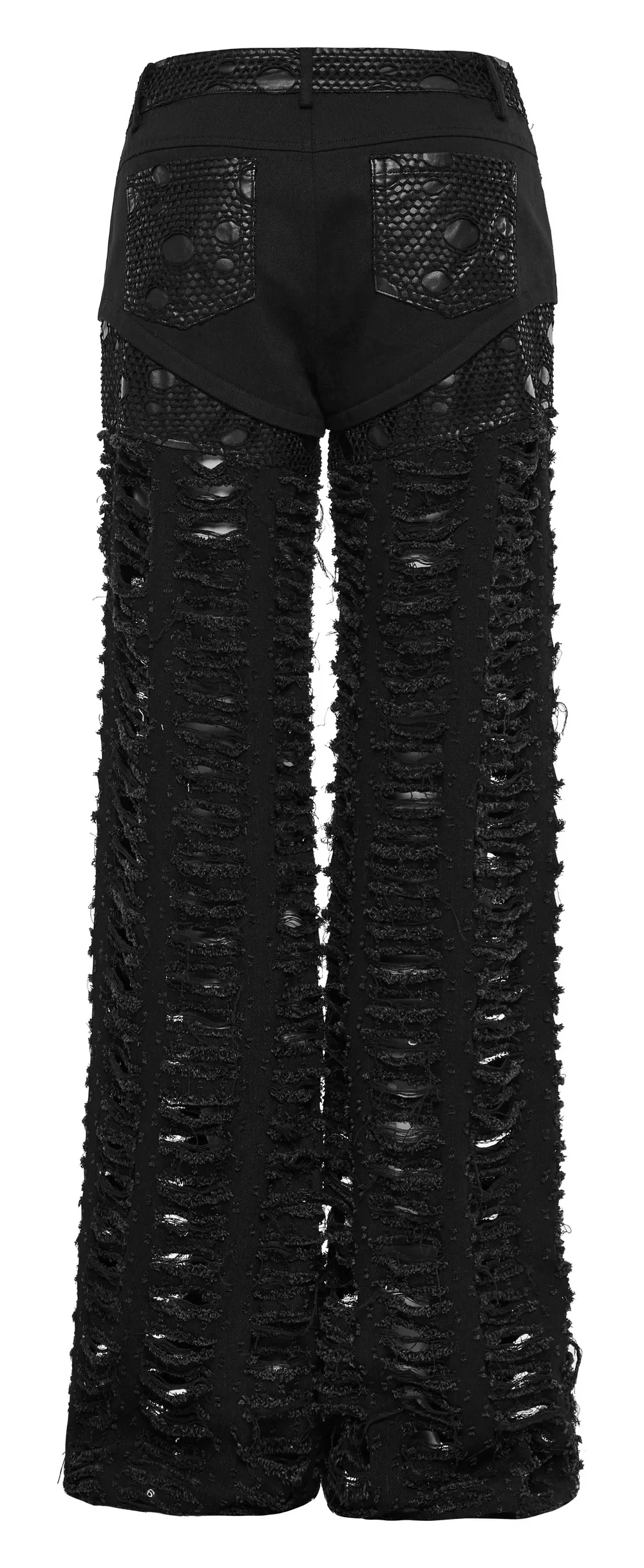 Chic Ripped Decadent Mesh Goth Trousers Women