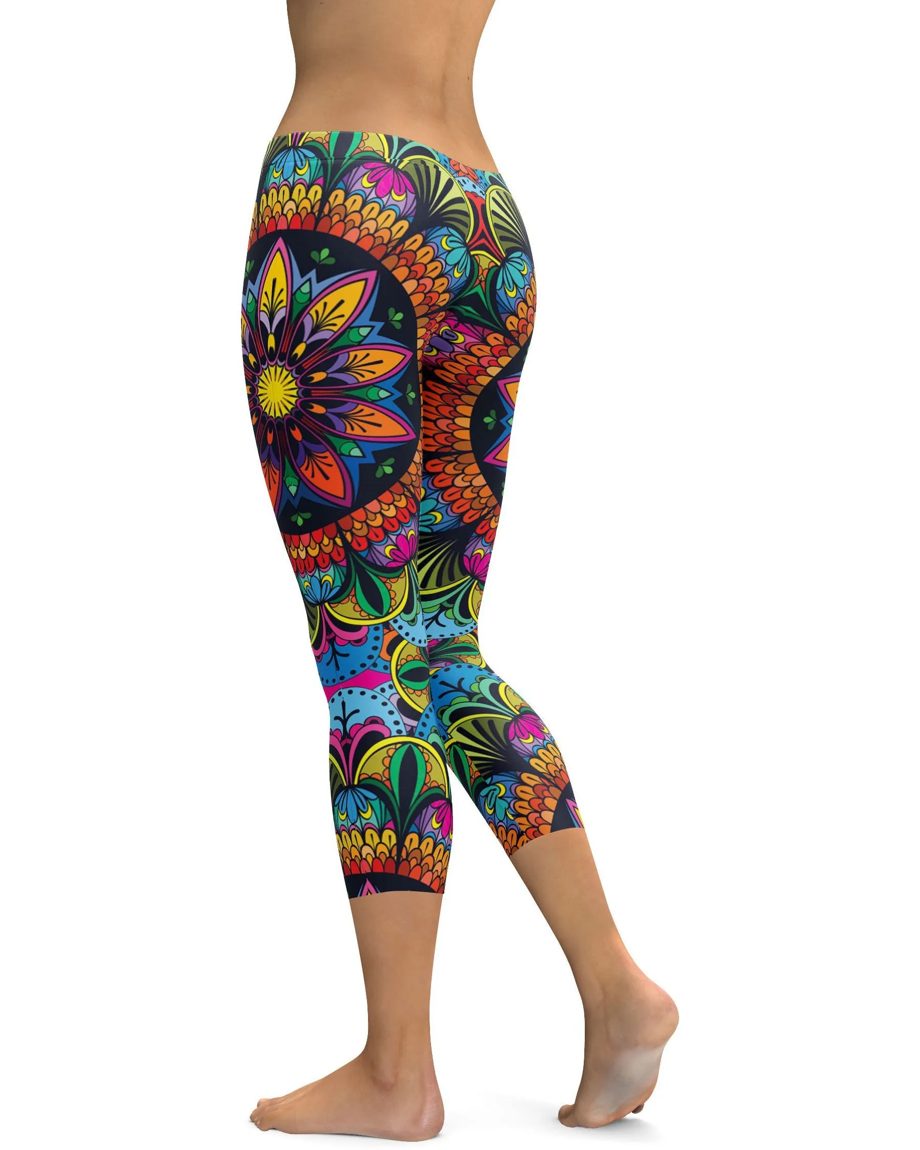 Colorful Mandala Capris