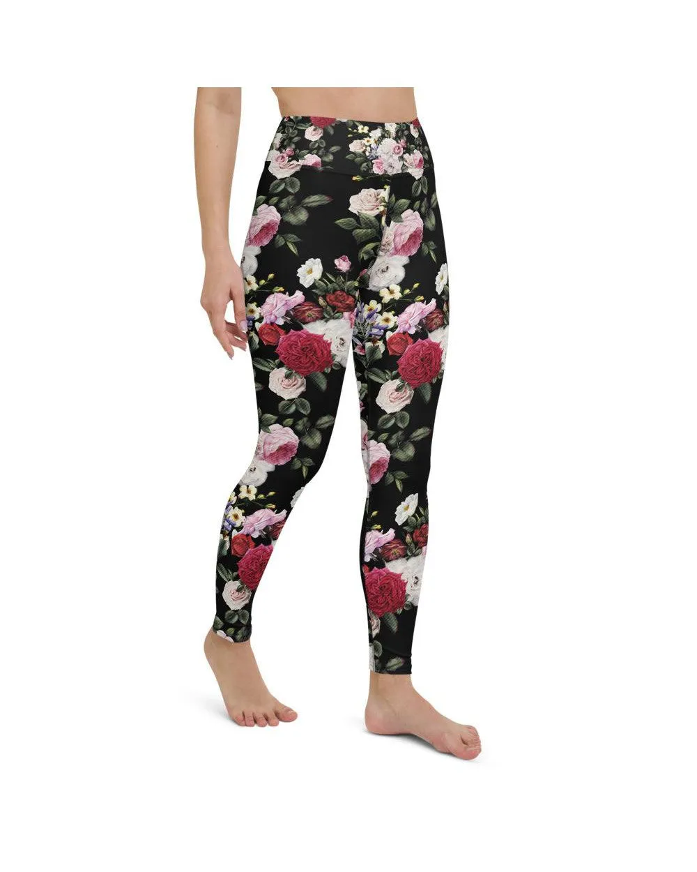 Colorful Roses Yoga Pants