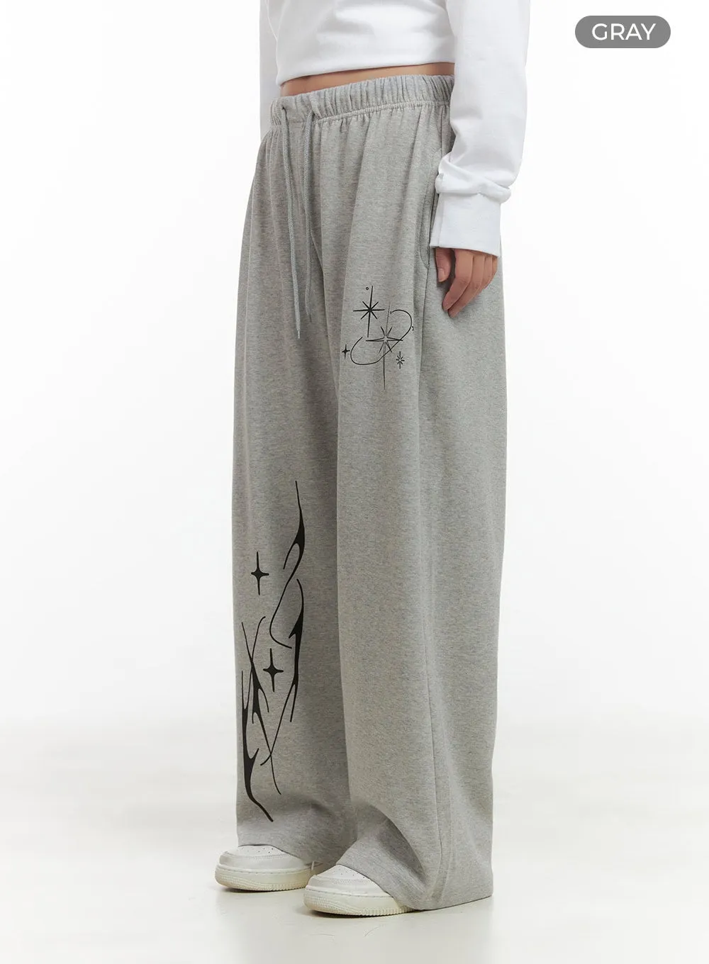 Cozy Banded Graphic Sweatpants CG423