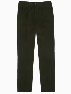 Dark Green Moleskin Comfort Trousers