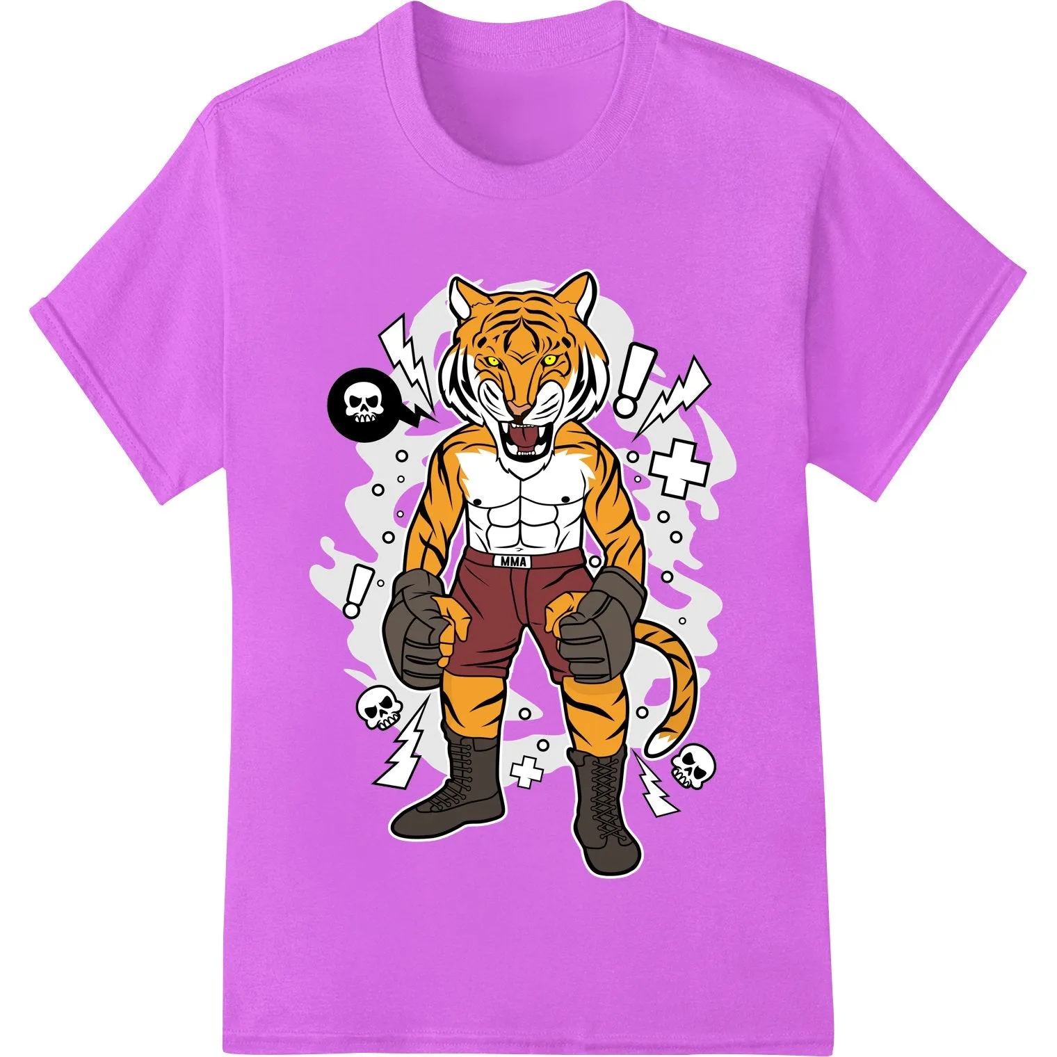 Fierce Tiger Fighter Heat Transfer - Unleash Your Wild Side