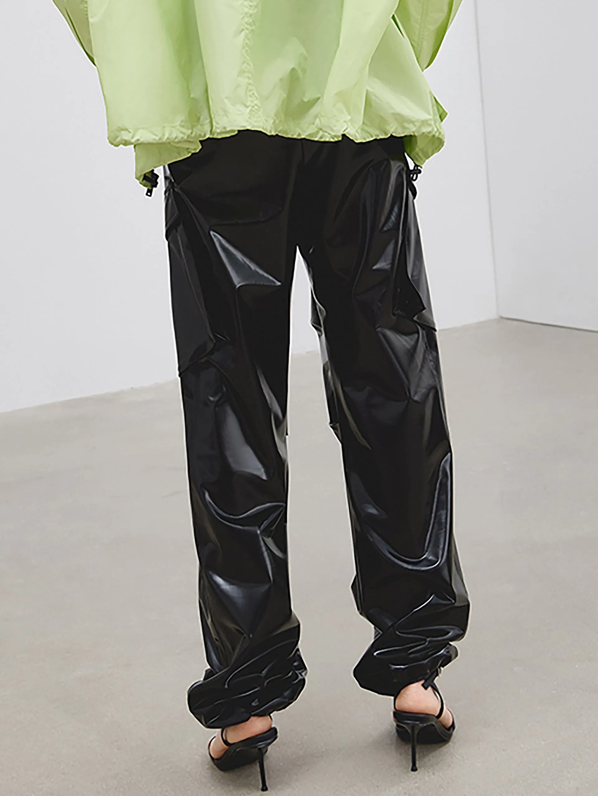 Glossy Faux Leather Pants