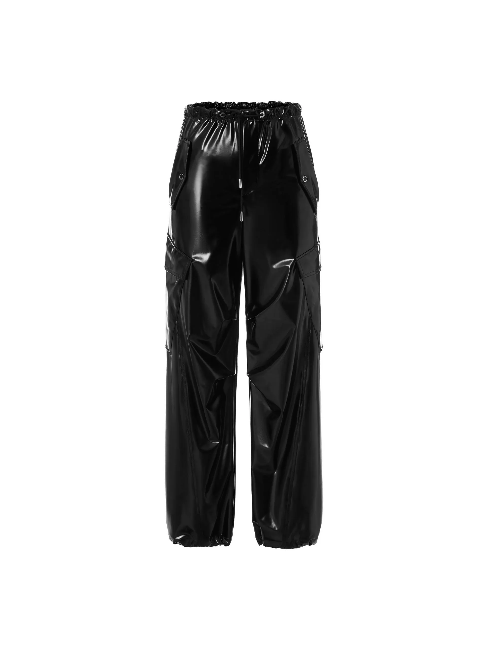 Glossy Faux Leather Pants