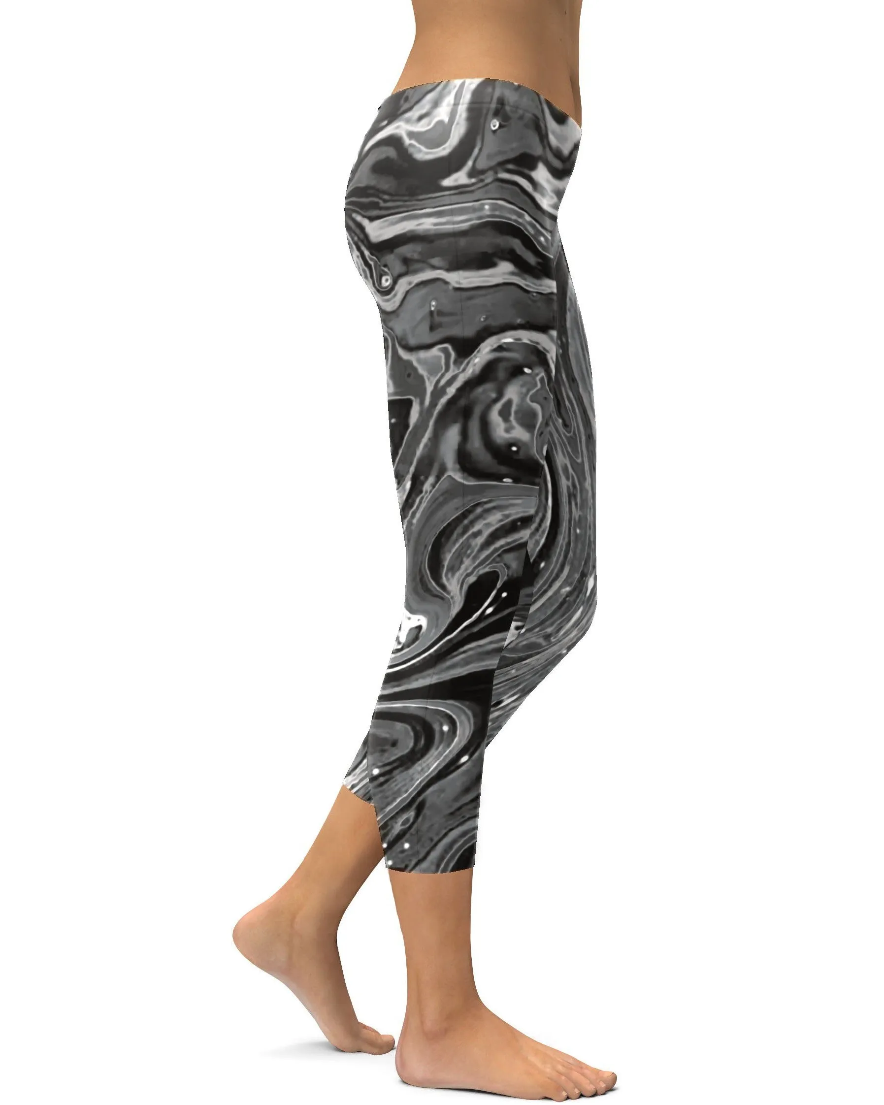 Grey Swirl Capris