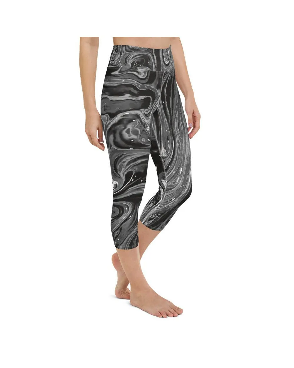 Grey Swirl Yoga Capris