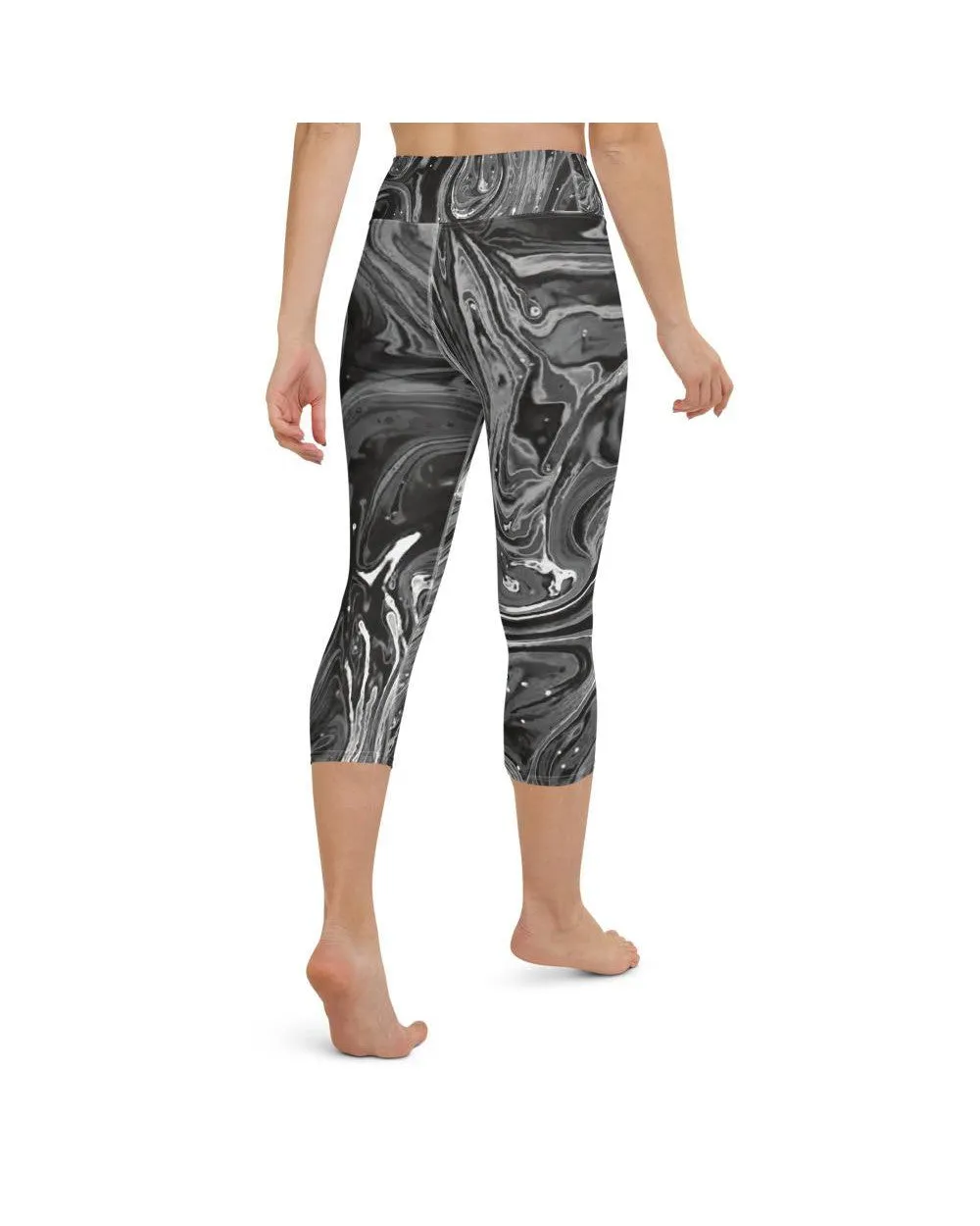 Grey Swirl Yoga Capris