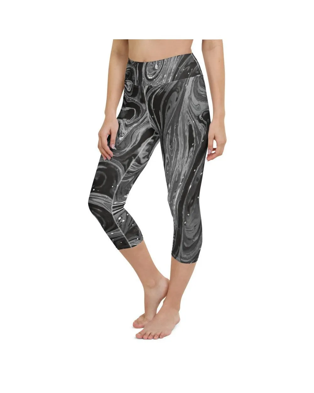 Grey Swirl Yoga Capris