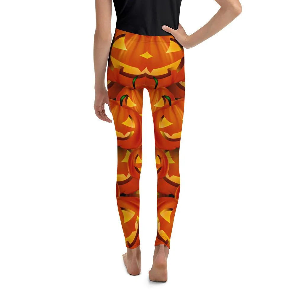 Halloween Pumpkin Youth Leggings