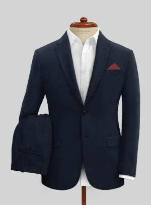 Light Weight Melange Dark Blue Tweed Suit