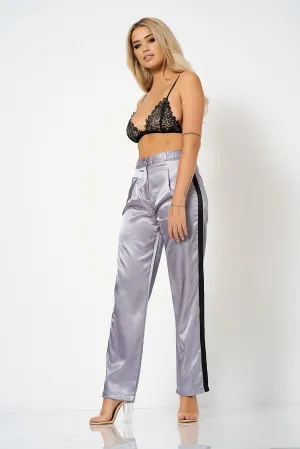 Lilac Side Stripe Co-ord Trousers