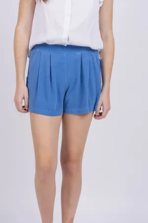 Maven West Pleated Short in Star Blue