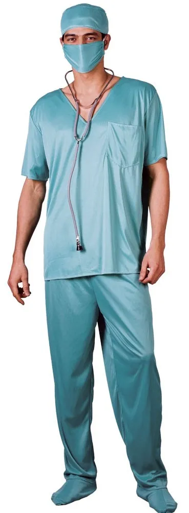 Men's ER Surgeon Doctors Scrubs Uniform Costume