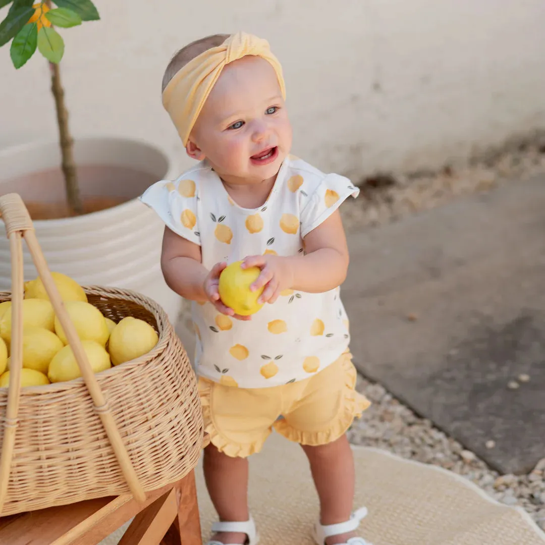 MIL Lemon Print Infant Short Set