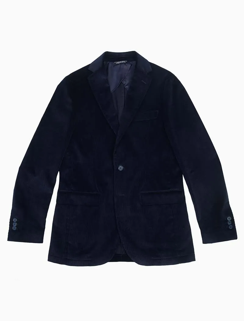 Navy 10 Wale Corduroy Blazer