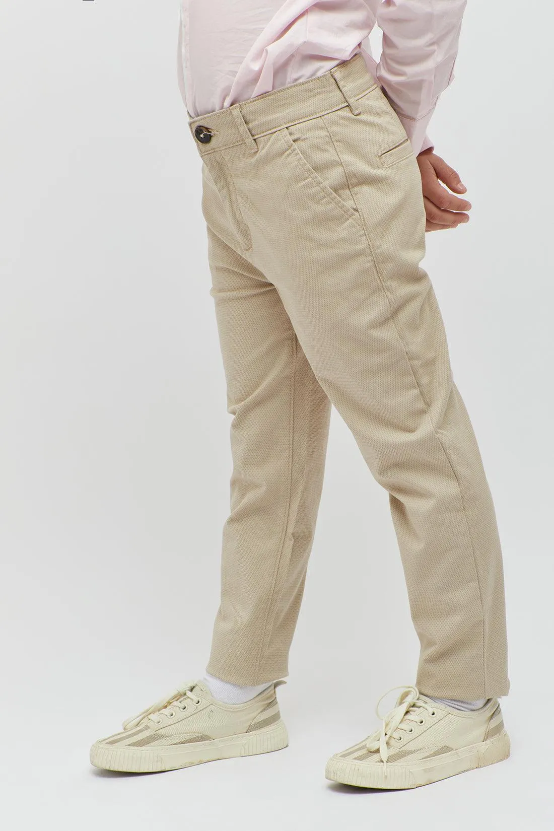 One Friday Beige Classic Trouser