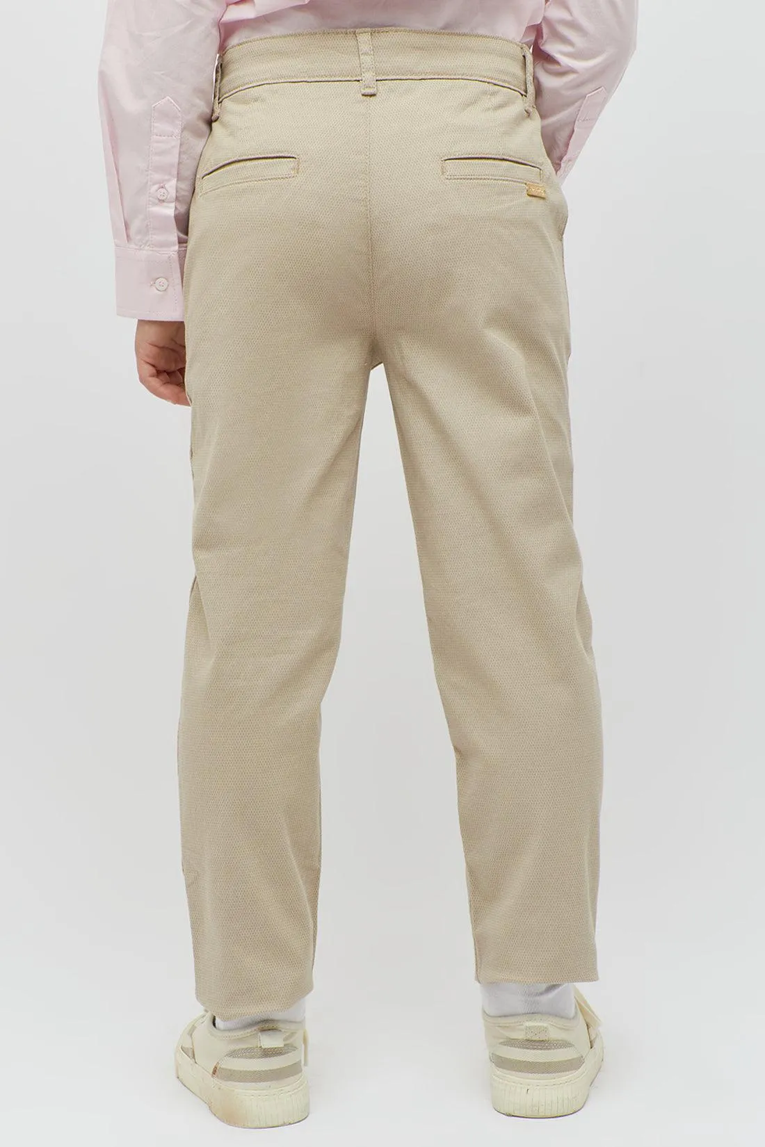 One Friday Beige Classic Trouser