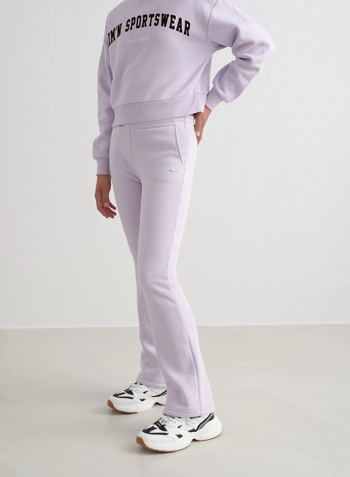 Pale Lavender Young Flare Sweatpants