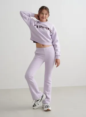 Pale Lavender Young Flare Sweatpants