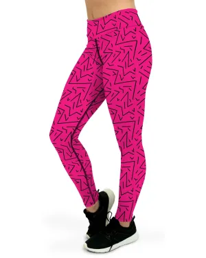 Pink Black Line Yoga Pants