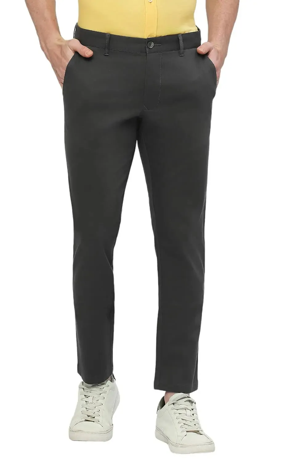 Skinny Fit Cotton Stretch Dobby Trousers