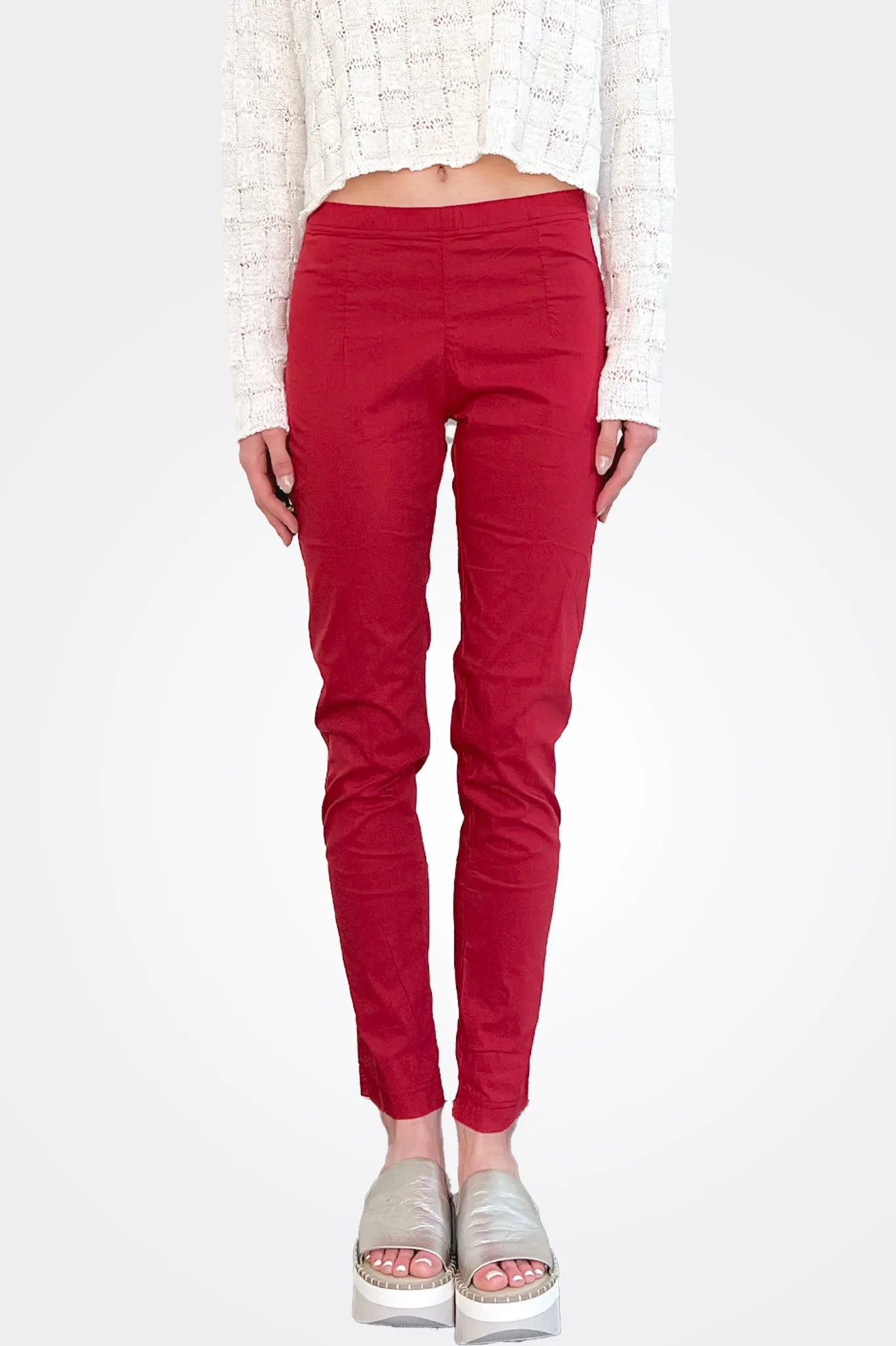 Slim Fit Trousers - Red