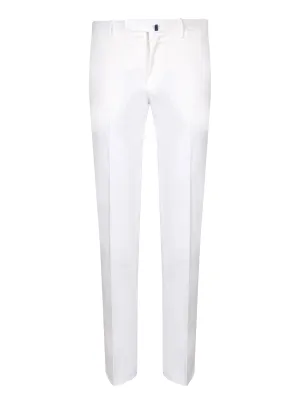 Slim Fit White Trousers