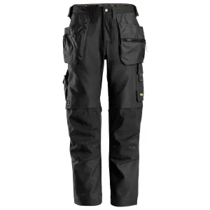 Snickers 6224  AllroundWork, Canvas  Stretch Work Trousers  Holster Pockets Black