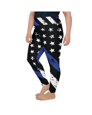 Thin Blue Line Plus Size Leggings