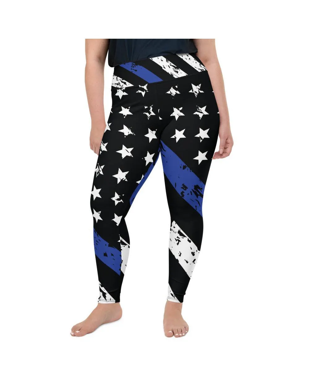 Thin Blue Line Plus Size Leggings