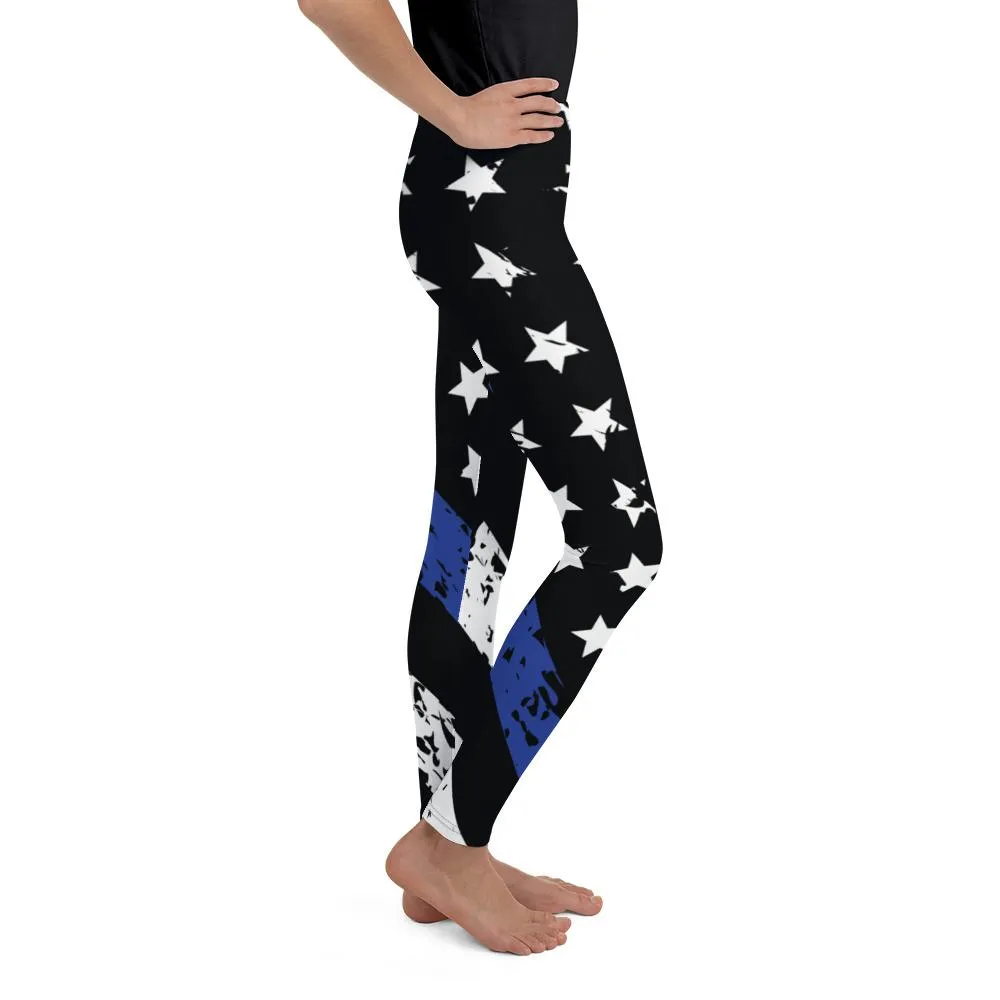 Thin Blue Line Youth Leggings