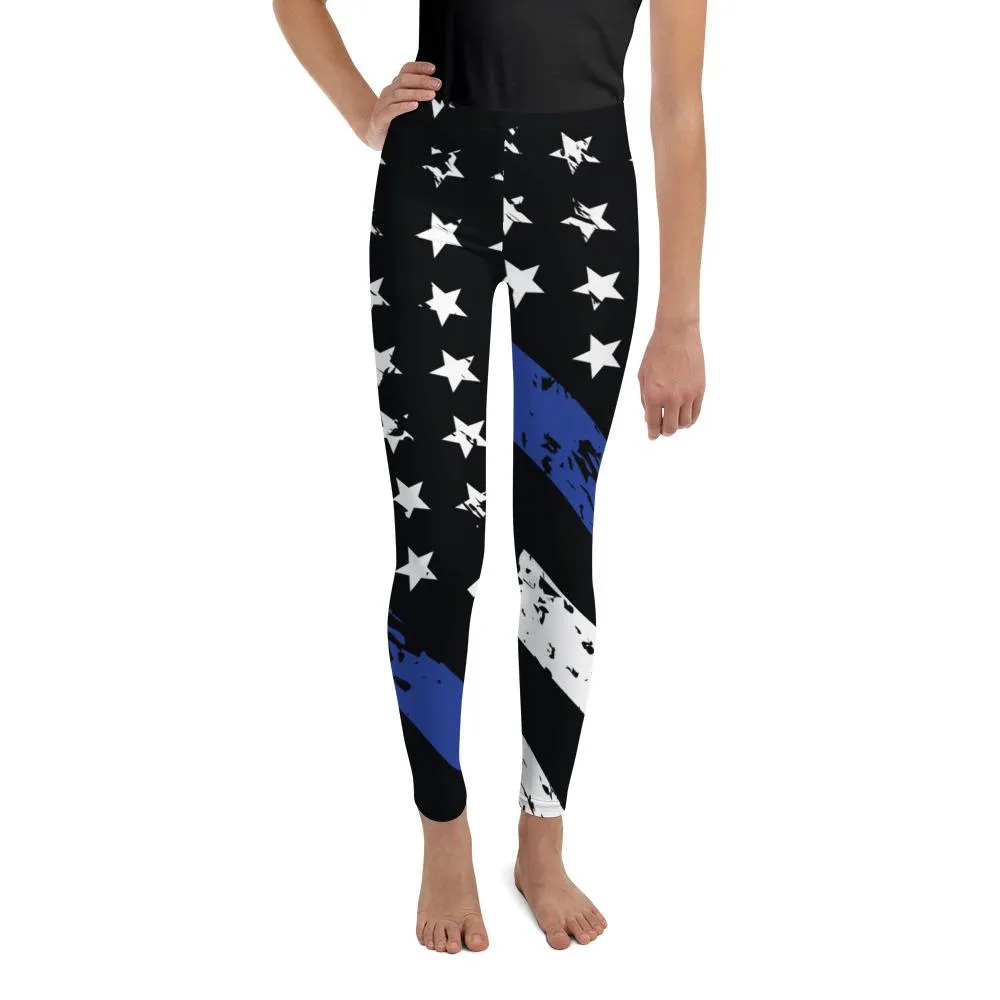 Thin Blue Line Youth Leggings