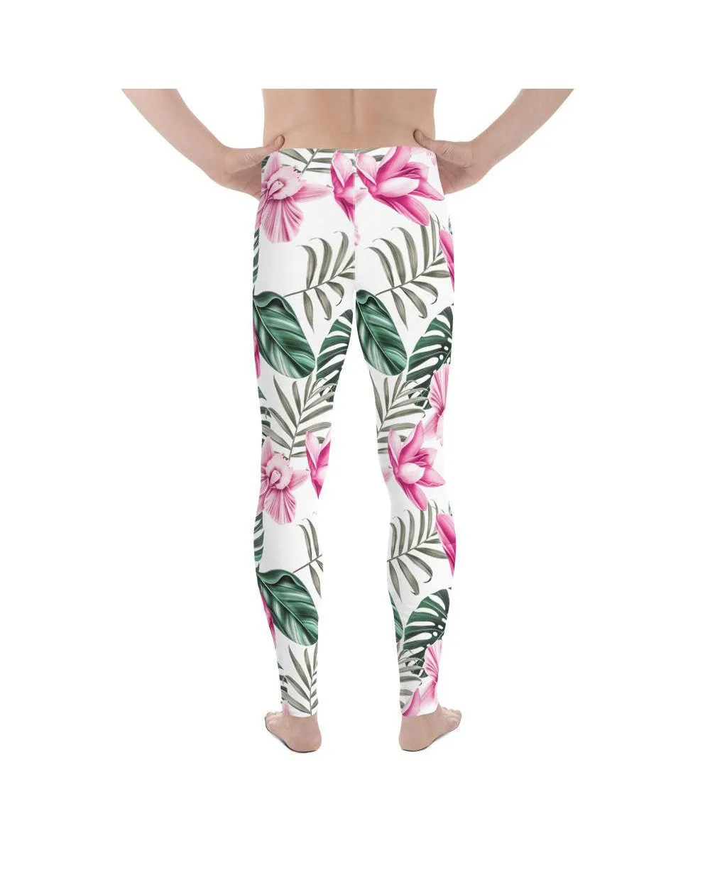 Tropical Floral White Meggings