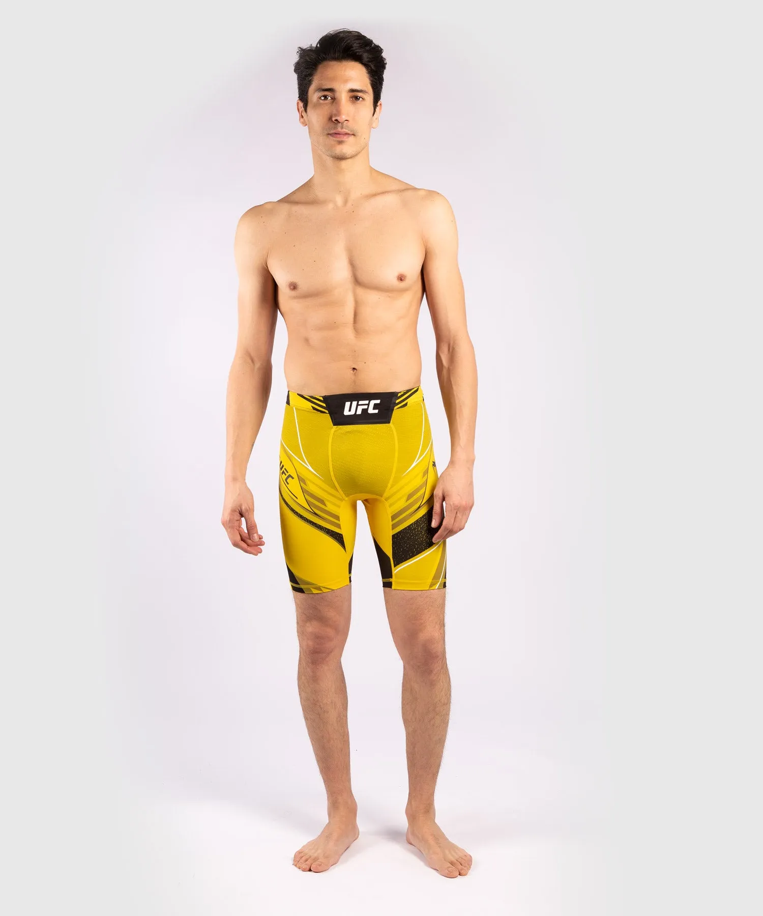 UFC Venum Authentic Fight Night Men's Vale Tudo Shorts - Long Fit - Yellow