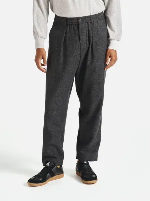 Universal Works Pleated Track Pant in Grey Anders Wool Upcycled