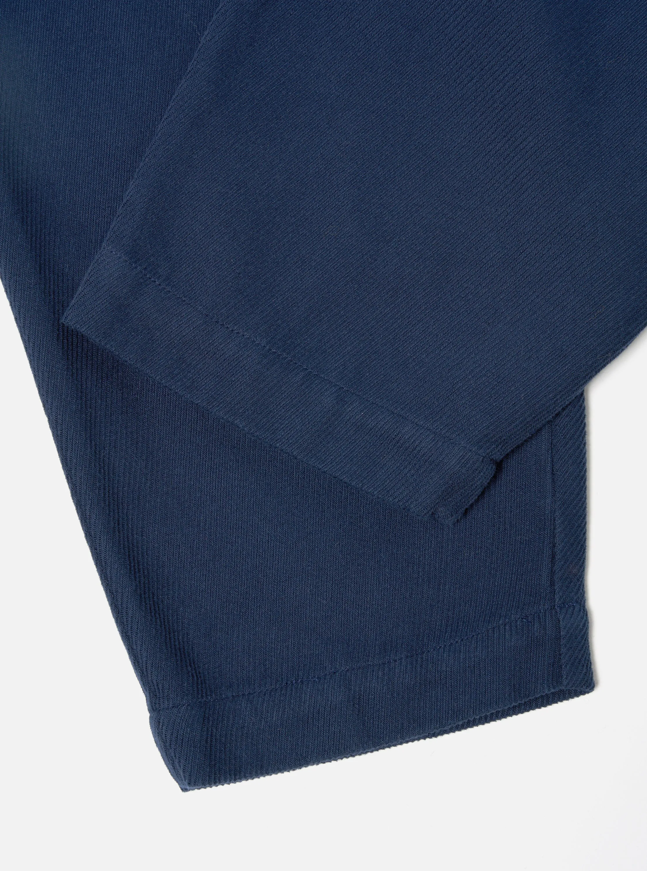 Universal Works Pleated Track Pant in Navy Super Twill