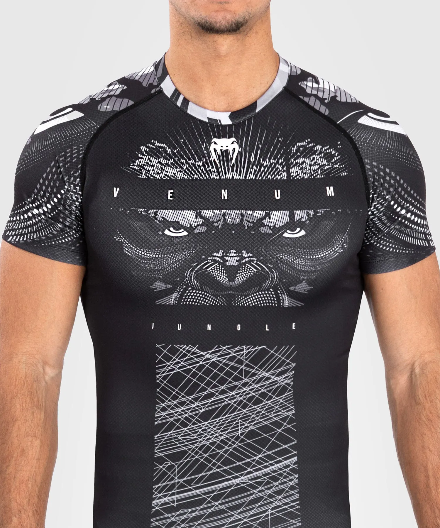 Venum Gorilla Jungle Rashguards Short Sleeves - Black/White