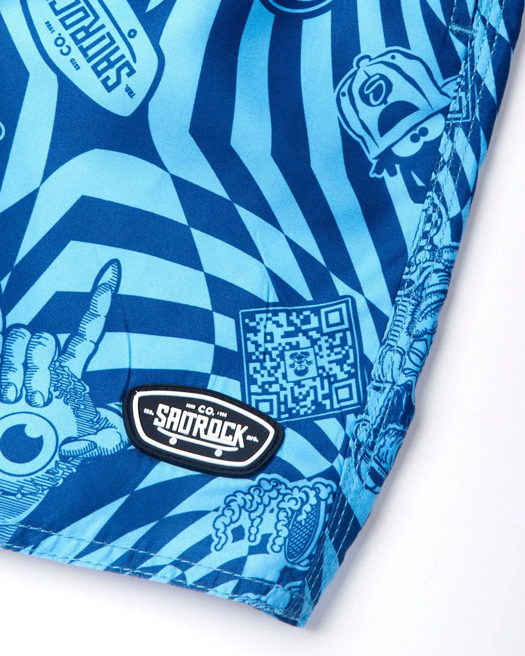 Warp Icon - Kids Swimshorts - Blue